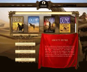 Dunenovels.com(The Official Dune Website) Screenshot