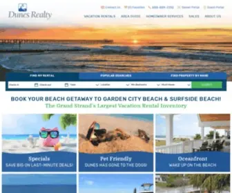 Dunes.com(Myrtle beach rentals) Screenshot