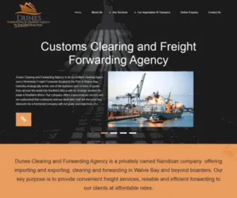 Dunesclearing.com(Forwarding and Clearing Agency) Screenshot
