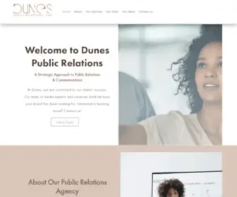 Dunespr.com(Public relations services) Screenshot