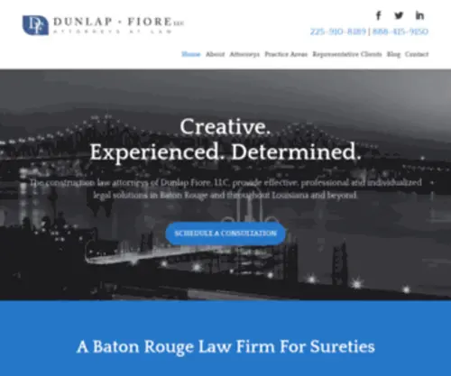 Dunlapfiore.com(Baton Rouge Business Attorney) Screenshot