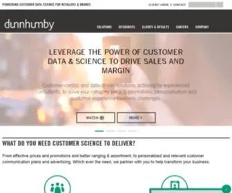 Dunnhumby.co.uk(We're a customer science company) Screenshot