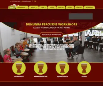 Dununba.nl(Percussie workshop van Dununba Percussie Workshops) Screenshot