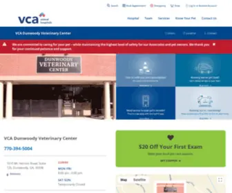 Dunwoodyvet.com(VCA Dunwoody Veterinary Center) Screenshot