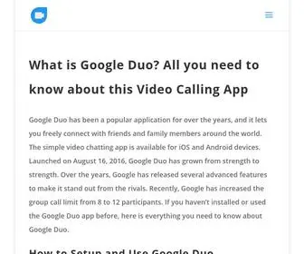 Duoappguide.com(Google Duo App) Screenshot