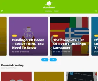 Duoplanet.com(All things duolingo and language learning) Screenshot