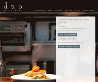 Duorestaurants.com(Duo Restaurant) Screenshot