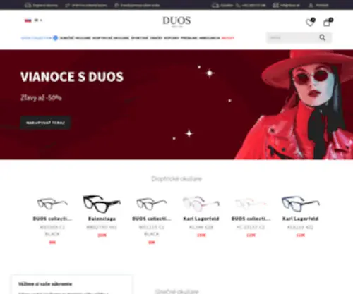 Duos.sk(Slnečné a dioptrické okuliare prestížnych značiek) Screenshot