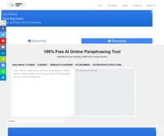 Duplibot.com(Ai paraphrasing tool Online) Screenshot