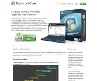 Duplicatecure.com(Find and Remove Unwanted Duplicate Files Completely) Screenshot