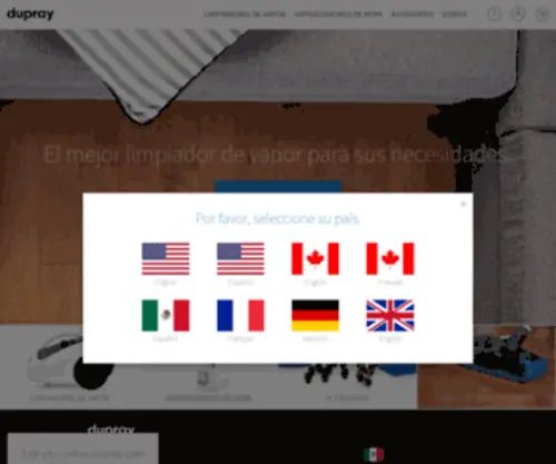 Dupray.com.mx(Mejores limpiadores de vapor y vaporizadores de ropa) Screenshot