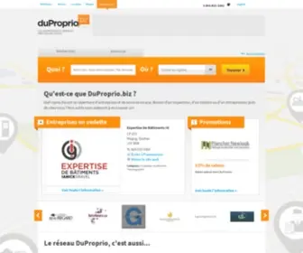 Duproprio.biz(Répertoire) Screenshot