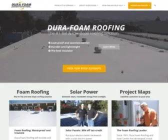 Dura-Foam.com(Dura Foam roofing and solar installers) Screenshot