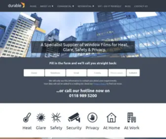 Durable.co.uk(Window Films for Privacy) Screenshot