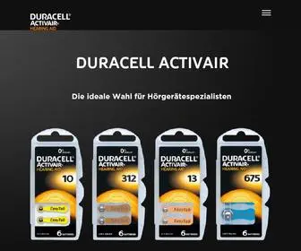 Duracell-Activair.com(Duracell Activair Duracell Activair) Screenshot