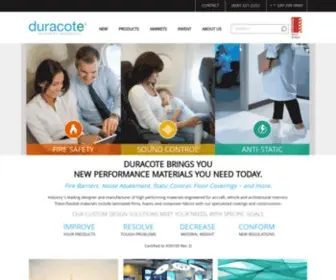 Duracote.com(Flexible Materials & Industrial Coatings) Screenshot