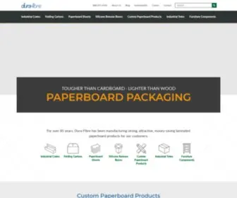 Durafibre.com(Dura-Fibre Manufactures High-Strength Paperboard Products) Screenshot