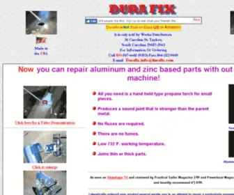 Durafix.com(Dura Fix Aluminum Welding Aluminum Brazing Aluminum Soldering & Repair Rod) Screenshot