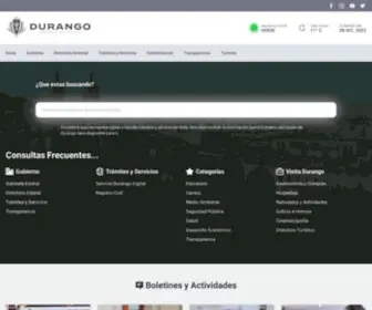 Durango.gob.mx(Gobierno del Estado de Durango) Screenshot