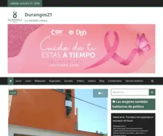 Durangos21.com.mx(La Verdad Libera) Screenshot