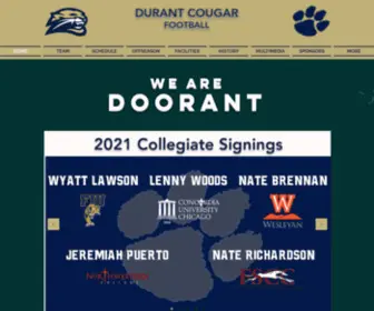 Durantcougarfootball.com(Durant Cougars Football) Screenshot