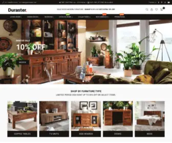 Duraster.com(Buy Solid Wood Indian Furniture Online) Screenshot