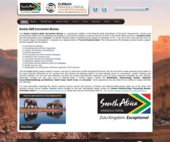 DurbankZNCB.co.za(Durban KZN Convention Bureau) Screenshot