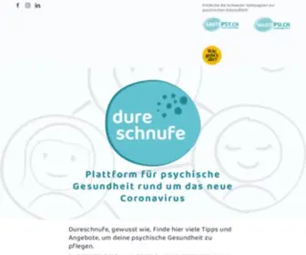 Dureschnufe.ch(Entdecke die Schweizer Kampagnen zur psychischen Gesundheit) Screenshot