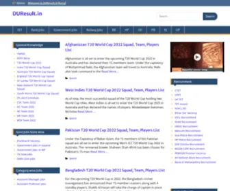 Duresult.in(Results and all type of free job alert) Screenshot