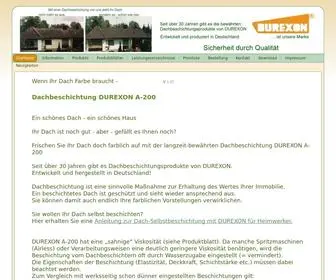 Durexon.de(Dachbeschichtung direkt vom Hersteller DUREXON) Screenshot