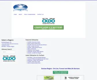 Durhamobituaries.com(Canadian Obituaries.com) Screenshot