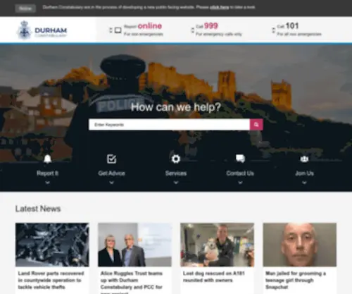 Durham.police.uk(Durham) Screenshot
