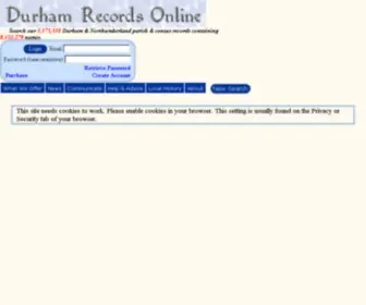 Durhamrecordsonline.com(Free search of millions of County Durham (England)) Screenshot