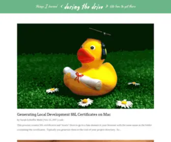 Duringthedrive.com(A developer's blog) Screenshot