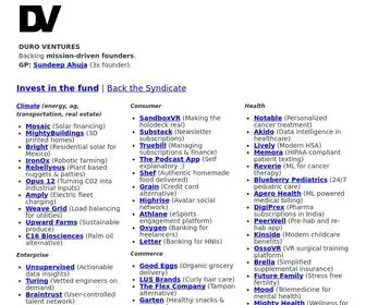 Duro.vc(Duro Ventures Portfolio) Screenshot