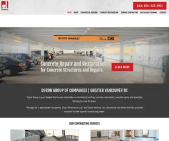 Durongroup.com(Duron Group of Companies in Greater Vancouver BC) Screenshot