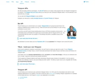 Durov.com(Telegram APIs) Screenshot