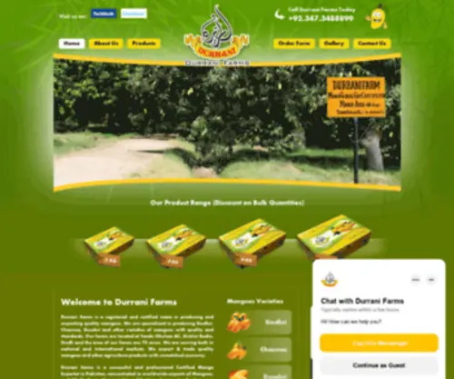 Durranifarms.com(Mango Exporter Pakistan) Screenshot