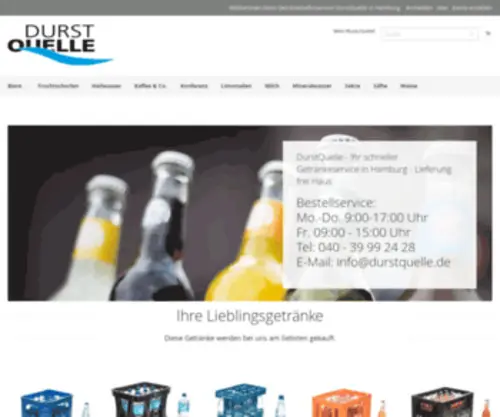 DurstQuelle.de(Getränkelieferservice und Getränke Hamburg) Screenshot