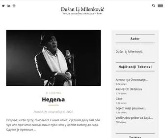 DusanljMilenkovic.rs(Pisanje je samo prefinjeni oblik ćutanja) Screenshot