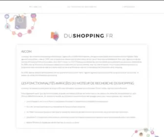 Dushopping.fr(Le moteur de recherche shopping de Aicom Web Performances) Screenshot