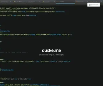 Duske.me(Yet another blog) Screenshot