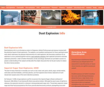 Dustexplosion.info(Dust explosion info) Screenshot