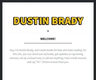 Dustinbradybooks.com(Author Dustin Brady) Screenshot