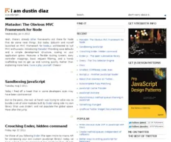 Dustindiaz.com(Dustin Diaz: It’s his website) Screenshot