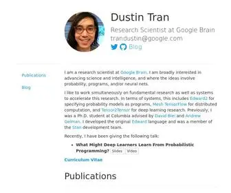 Dustintran.com(Dustin Tran) Screenshot