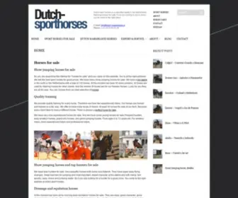 Dutch-Sporthorses.nl(Horses for sale) Screenshot