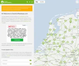 Dutchcoffeeshops.com(The best place to find coffeeshops in The Netherlands) Screenshot