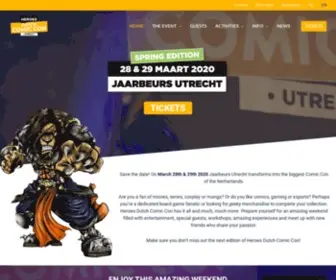 Dutchcomiccon.com(Heroes Dutch Comic Con) Screenshot