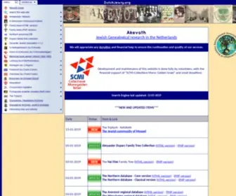 DutchJewry.org(Akevoth Archive) Screenshot
